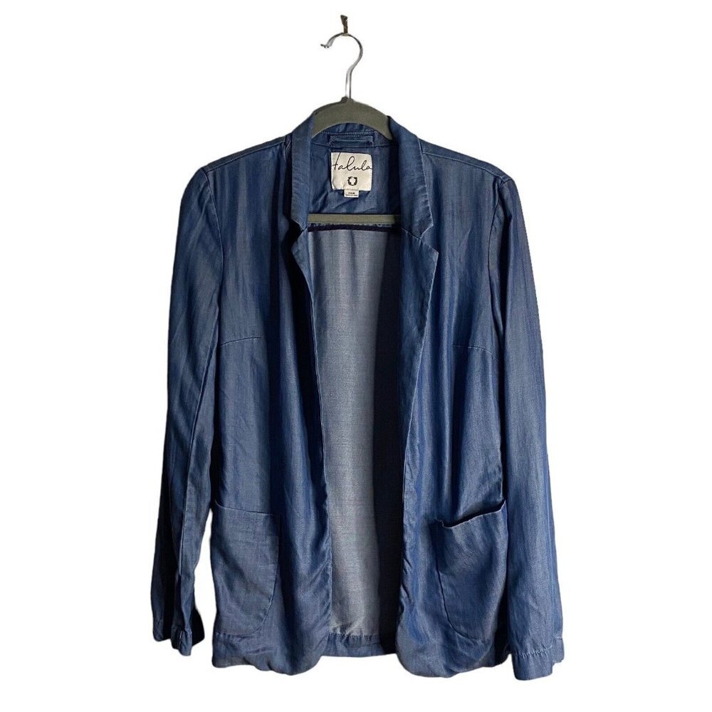 Talula Women's Chambray Open Front Blazer Sz 4